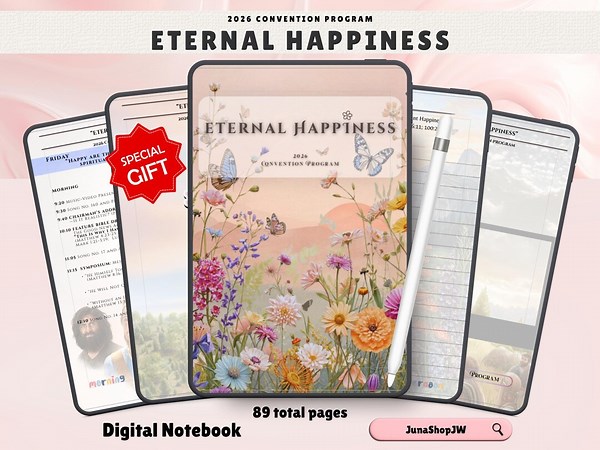 2026 Eternal Happiness Digital Convention Notebook | Hyperlinked PDF for Goodnotes | Regional Convention Program Download - Etsy