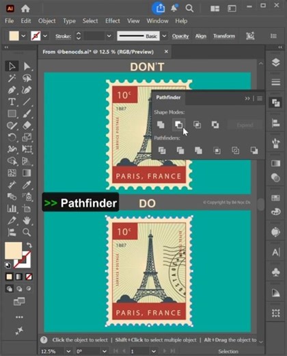 Illustrator Tutorial 2026 | How to create a stamp border in Illustrator#benocds #illustratortutorial