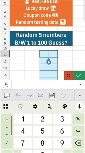 Kya aap Jante hai? "RANDARRAY - Excel ka Lucky Draw Trick 🎲 Mobile Formula"