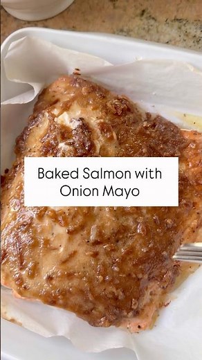 Baked Salmon with Onion Mayo