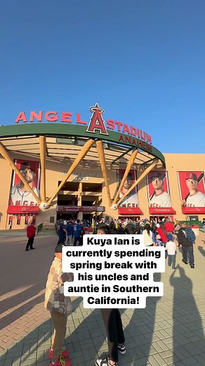 32K views · 242 reactions | Kuya Ian is spending spring break with Mama’s brothers and sister in Southern California . Yesterday they brought him to watch the Angels vs. Dodgers. He’s having so much fun! #familytime #familyfun #fbreelsvideo #ianmaximus #springbreak #alapagfamilyfun | Alapag Family Fun | Facebook