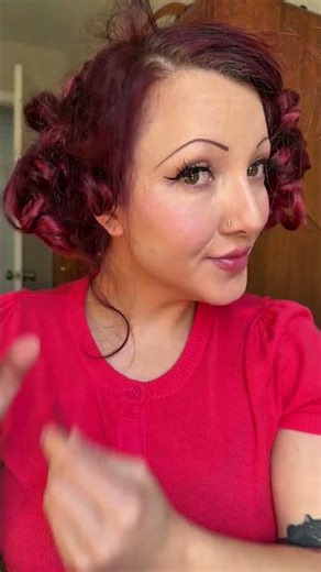 Pin curl overnight set! Pin curl sets take SO long but I wanted to try it out. #vintagehair