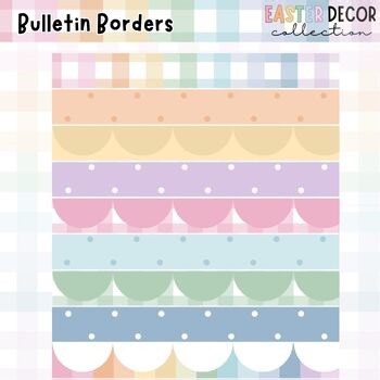 Easter Bulletin Borders Kit Classroom Decor (Canva)