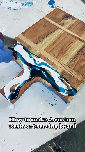 Custom Resin Art Serving Board Tutorial