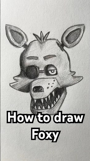 How to draw Foxy from Five Nights at Freddy’s! Easy! #art #fnaf #fivenightsatfreddys #foxy