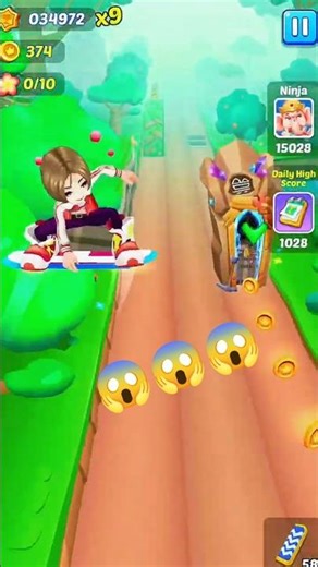 Ninja Run में तूफानी स्पीड 😱🔥 | Subway Surfers Gameplay#subwaysurfers #gamingshorts#shorts