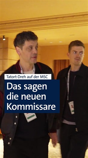 Die neuen Münchner Tatort-Kommissare Carlo Ljubek und Ferdinand Hofer drehen aktuell am Rande der Münchner Sicherheitskonferenz ihren zweiten gemeinsamen Fall. Im BR24-Interview verraten sie exklusiv u.a., was die Dreharbeiten so besonders macht, wie eingespielt sie schon sind und welche Geste den neuen Tatort perfekt beschreibt. | BR24