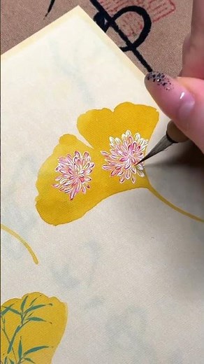 Winter is an inverted spring. #Boneless painting#Chinese aesthetics#Chrysanthemum in Tradi