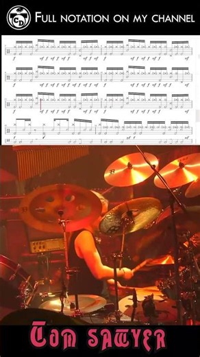 Anika Nilles - Tom Sawyer Live Drum Notation 🥁