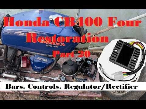 Honda CB400F Restoration Part 20 - Bars, Controls, Fusebox Mod & Regulator Rectifier