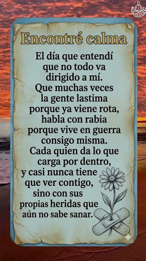 Encontré calma cuando entendí esto