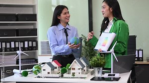 Business team people planning hand using laptop for working technology and business Net zero