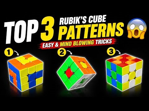 Top 3 Rubik’s Cube Patterns 😱 Easy Tricks (Mind Blowing)