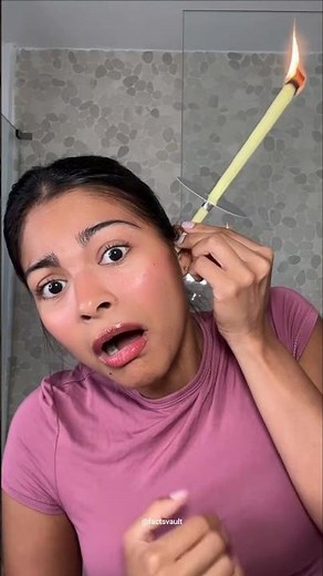 How does ear wax candling work !! #earwaxremoval #shorts