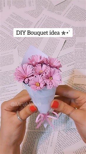 Make a Cute DIY Gift Bouquet ⋆˚꩜° 🎀💐 #trending #artandcraft #craft #ideas