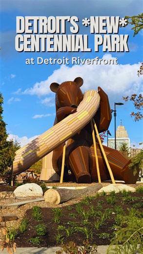 It’s finally here! 🎉 Detroit’s *NEW* Centennial Park opens THIS WEEKEND! 🤩 The @detroitriverfront is celebrating the long-awaited opening of the Ralph C. Wilson, Jr. Centennial Park during this year’s Detroit Harvest Fest! 🥳 Bring the whole family to the Riverfront on Saturday, October 25 Sunday, October 26 (11am–8pm) for a FREE weekend filled with music, food, fall fun family activities at the NEW Centennial Park: Explore the new 22-acre park, including: 🧸 The 23-foot Bernstein Bear Slide a