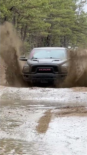 Ram 1500 Warlock MUD Puddle Fun!! #youtubeshorts #ram1500 #mudding
