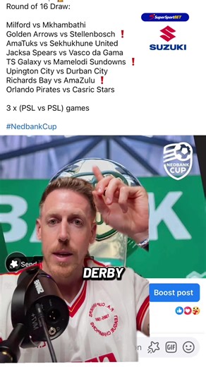 Nedbank Cup Round of 16 Draw Matches Summary