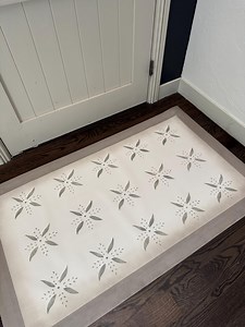 Hand-painted Early American Floor Cloth Rug, Stenciled Colonial Design - Etsy