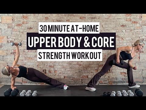 30 Minute Upper Body and Core Strength Workout | No Repeats | No Jumping | Dumbbells Only | Trisets