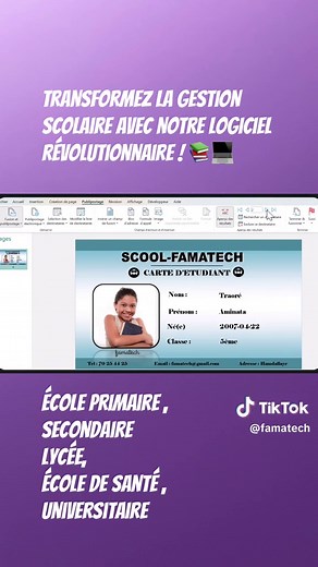 Transformez la gestion scolaire avec notre logiciel révolutionnaire ! 📚💻 #GestionScolaire #LogicielEducatif #InnovationNumérique #FAMATECH