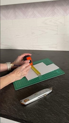 White wood panel kitchen splashback makeover