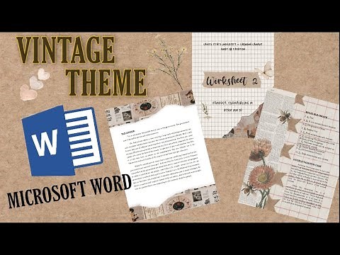 Microsoft Word Vintage Theme (Design) | Tutorial