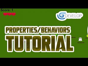 Updated GDevelop Platformer Tutorial 1 Properties and behaviors