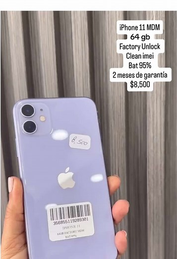 iPhone 11 MDM 128 GB Factory Unlock a Buen Precio