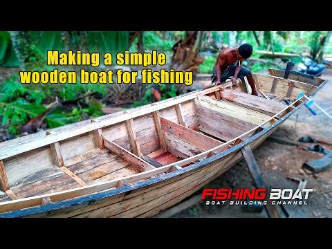 Making a simple wooden boat for fishing