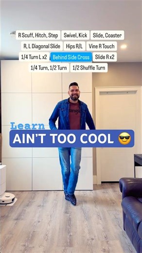 Learn the fun, groovy line dance Ain’t Too Cool, in less than 30 seconds!