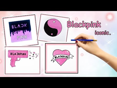 How to draw Blackpink logo iconic so cute. I am Blink. I love Blackpink