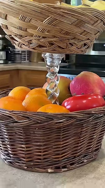 Stick a candle into a basket for this brilliant designer kitchen idea!