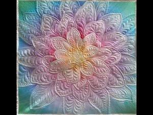 Dream Big Panel - Quilting The Kabloom!! Free motion quilting - custom - longarm