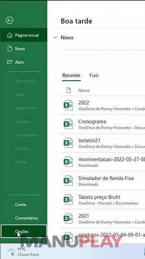 Habilitar aba desenvolvedor no microsoft excel 365