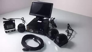 4 Ch Vehicle Camera Monitor Cmsv6 System Mdvr HDD Bus Truck Mobile DVR Kit