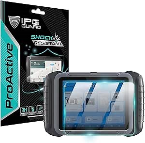 IPG ProActive Made For XTOOL D7 - D7S - D8 - D8W Bidirectional Scan Tool Display 9H Hardness Screen Protector Nano Ceramic Film Ultra Responsive High Clarity Anti Scratch Smudge & Shock Pro Guard (8in - D8W)