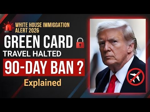 🚨 White House Immigration Alert 2026 | Green Card Travel HALTED | 90-Day Ban Explained