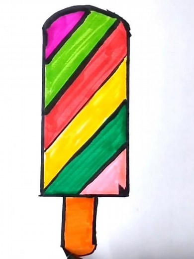 Simple and easy ice cream drawing with pencil