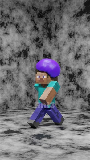 Steve from Minecraft with Blender Satisfying Simulations