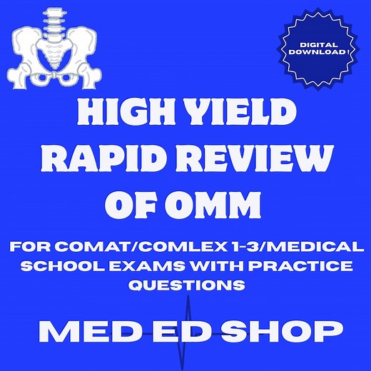 OMM Review for Comlex/medical Exams - High Yield Rapid Review With Practice Questions (digital Download - Etsy