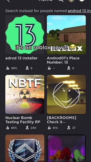 Android 13 Installation Process in Roblox Game
