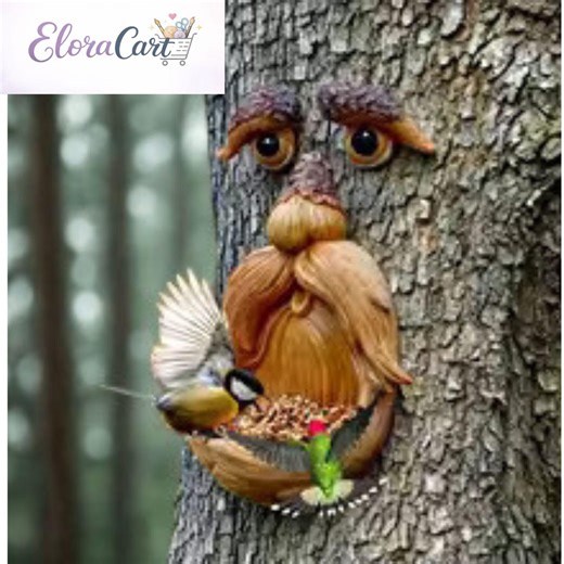 Tree Faces Bird Feeder – Whimsical Garden Decor, Yard Art Sculpture - Etsy