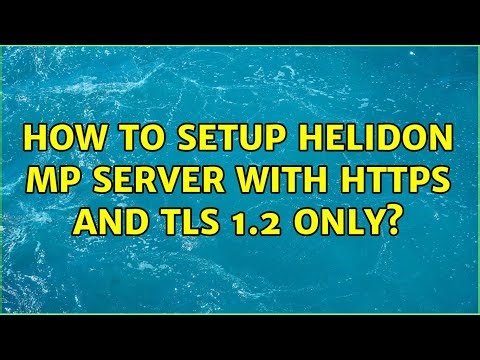 How to setup Helidon MP Server with https and TLS 1.2 only?