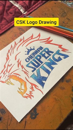 🟡 CSK Logo Drawing | MS Dhoni | Artist Shaurya | #artistshaurya #drawing #sketch #art #pencil