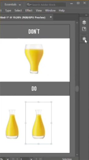 Illustrator Warp Effect Tutorial Glass Design Trick #Shorts