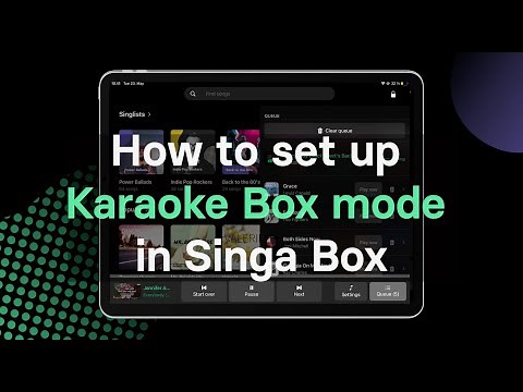 How to set up the Karaoke Box mode | Singa Business Box