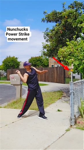 Unleashing the power! 💥 Mastering nunchaku impact training. #short #martialarts #nunchaku #performer