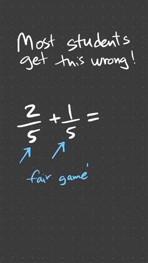 Most students get this WRONG 😬 (Adding Fractions Quiz)