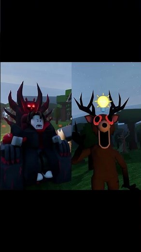 good deer VS evil deer 😂 #99nightintheforest #roblox #animation